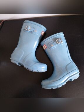 Hunter Rain Boots Wellies Glitter Girls 9b/10g